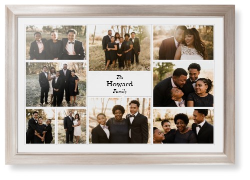 Modern Family Collage Framed Print, Metallic, Modern, None, None, Single piece, 20x30, White, white