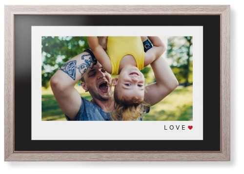 Modern Love Heart Framed Print, Rustic, Modern, Black, Black, Single piece, 20x30, White