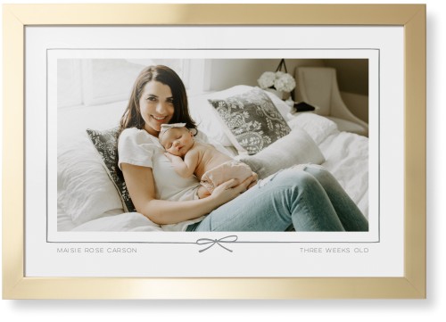 Whimsical Border of One Framed Print, Matte Gold, Contemporary, None, None, Single piece, 20x30, Gray, silver