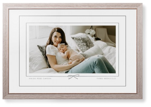 Whimsical Border of One Framed Print, Rustic, Modern, Black, White, Single piece, 20x30, Gray, silver