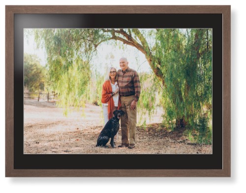 Landscape Photo Gallery Framed Print, Walnut, Contemporary, White, Black, Single piece, 24x36, Multicolor