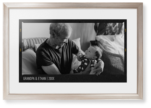 Film Frame Framed Print, Metallic, Modern, None, None, Single piece, 24x36, White, white