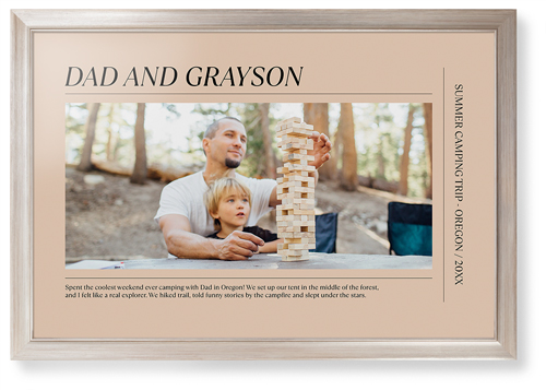 Editorial Snapshot Framed Print, Metallic, Modern, None, None, Single piece, 24x36, Beige