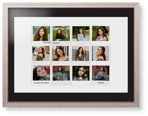 Photo Memories Framed Print, Rustic, Modern, White, Black, Single piece, 24x36, White, white