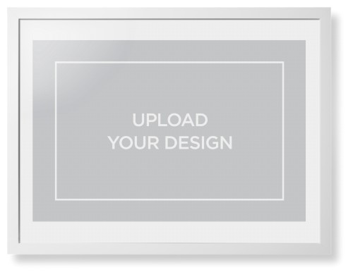 Upload Your Own Design Framed Print, White, Contemporary, White, White, Single piece, 24x36, Multicolor