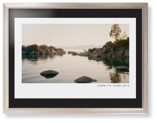 Modern Gallery Framed Print, Metallic, Modern, Black, Black, Single piece, 24x36, White, white