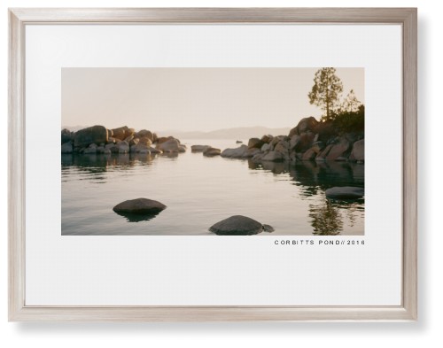 Modern Gallery Framed Print, Metallic, Modern, White, White, Single piece, 24x36, White