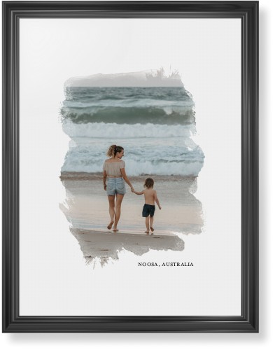 Brushed Moments Framed Print, Black, Classic, None, White, Single piece, 24x36, White