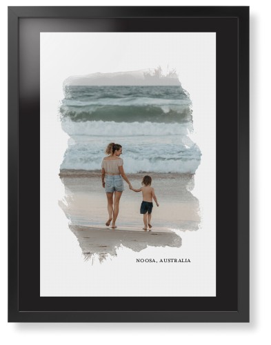 Brushed Moments Framed Print, Black, Contemporary, Black, Black, Single piece, 24x36, White