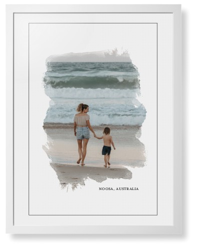 Brushed Moments Framed Print, White, Contemporary, Black, White, Single piece, 24x36, White