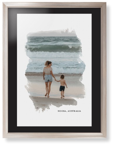 Brushed Moments Framed Print, Metallic, Modern, Black, Black, Single piece, 24x36, White