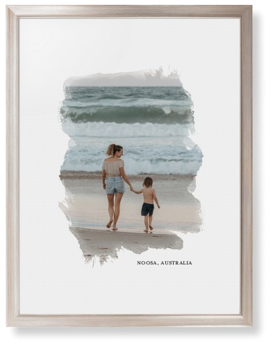 Brushed Moments Framed Print, Metallic, Modern, White, White, Single piece, 24x36, White, white