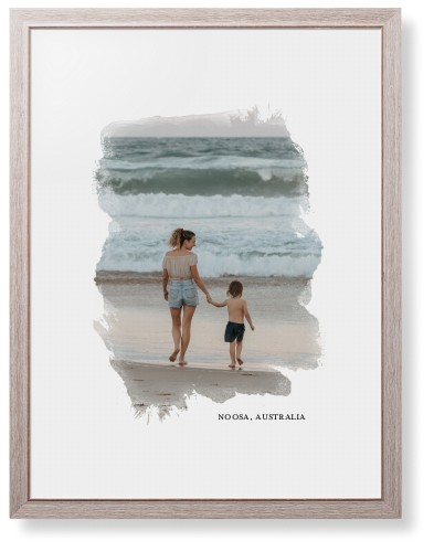 Brushed Moments Framed Print, Rustic, Modern, None, White, Single piece, 24x36, White, white