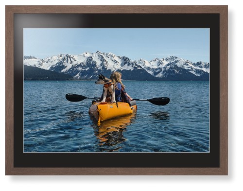 Photo Gallery Landscape Framed Print, Walnut, Contemporary, White, Black, Single piece, 24x36, Multicolor