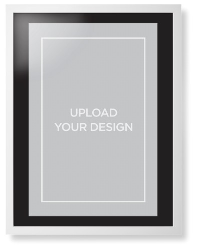 Upload Your Own Design Portrait Framed Print, White, Contemporary, White, Black, Single piece, 24x36, Multicolor
