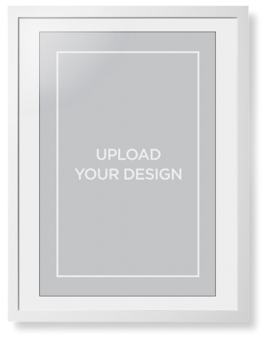 Upload Your Own Design Portrait Framed Print, White, Contemporary, Black, White, Single piece, 24x36, Multicolor