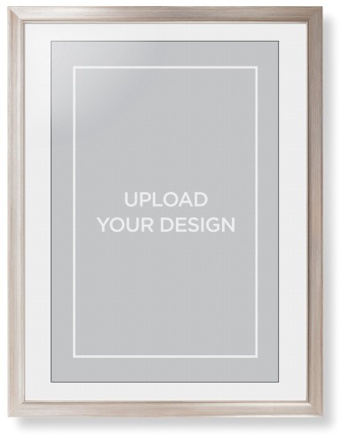 Upload Your Own Design Portrait Framed Print, Metallic, Modern, Black, White, Single piece, 24x36, Multicolor, multi