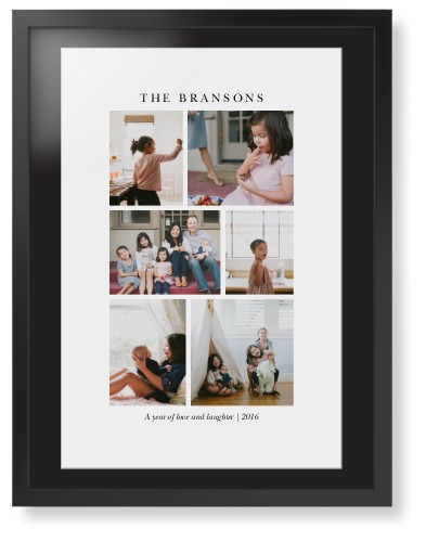 Gallery Montage of Memories Framed Print, Black, Contemporary, White, Black, Single piece, 24x36, White
