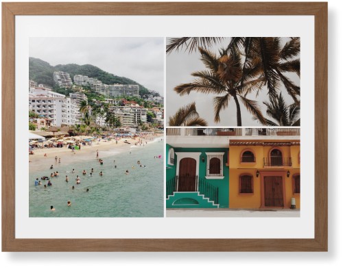 Gallery of Three Framed Print, Natural, Contemporary, None, White, Single piece, 24x36, Multicolor