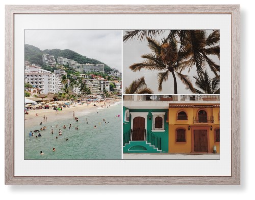 Gallery of Three Framed Print, Rustic, Modern, Black, White, Single piece, 24x36, Multicolor, multi