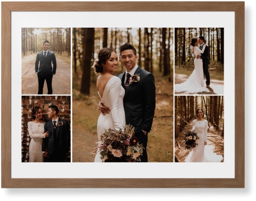 Gallery of Five Framed Print, Natural, Contemporary, White, White, Single piece, 24x36, Multicolor