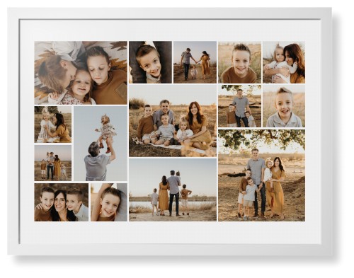 Gallery of Fifteen Framed Print, White, Contemporary, None, White, Single piece, 24x36, Multicolor