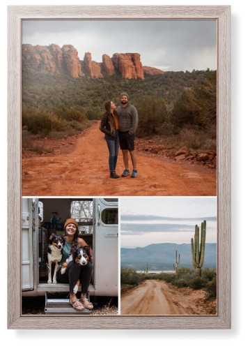 Gallery of Three Portrait Framed Print, Rustic, Modern, None, None, Single piece, 24x36, Multicolor, multi