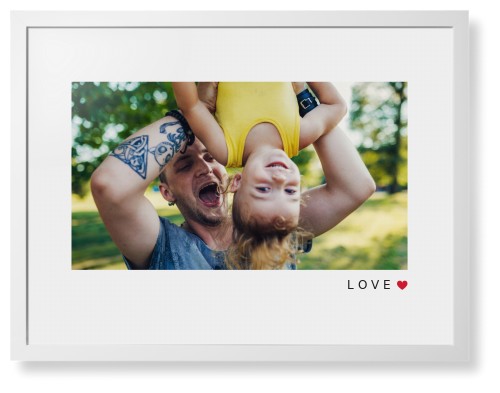 Modern Love Heart Framed Print, White, Contemporary, White, White, Single piece, 24x36, White