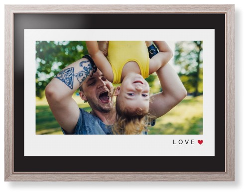 Modern Love Heart Framed Print, Rustic, Modern, None, Black, Single piece, 24x36, White, white