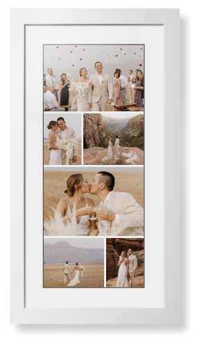 Gallery of Six Panoramic Framed Print, White, Contemporary, Black, White, Single piece, 10x24, Multicolor, multi