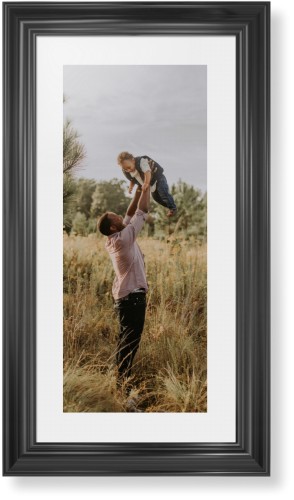 Photo Gallery Panoramic Portrait Framed Print, Black, Classic, White, White, Single piece, 10x24, Multicolor