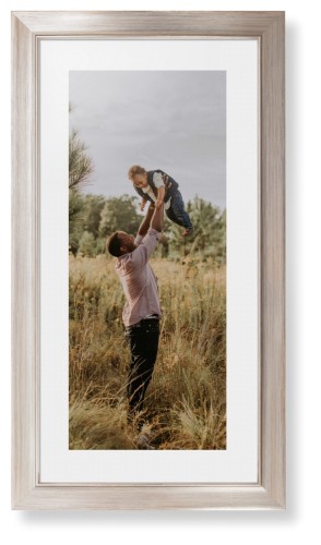 Photo Gallery Panoramic Portrait Framed Print, Metallic, Modern, None, White, Single piece, 10x24, Multicolor