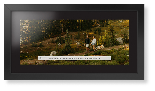 Travel Banner Framed Print, Black, Contemporary, Black, Black, Single piece, 10x24, White, white