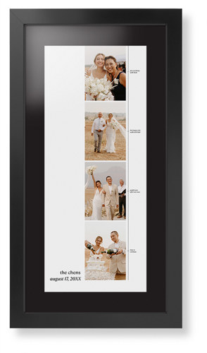 First Year Timeline Framed Print, Black, Contemporary, None, Black, Single piece, 10x24, White