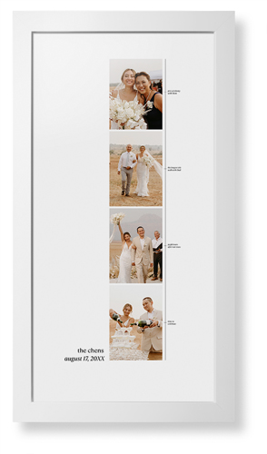 First Year Timeline Framed Print, White, Contemporary, None, White, Single piece, 10x24, White, white