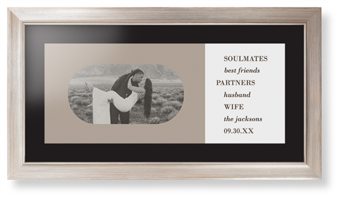 Traits of the Best Framed Print, Metallic, Modern, None, Black, Single piece, 10x24, Beige, rye