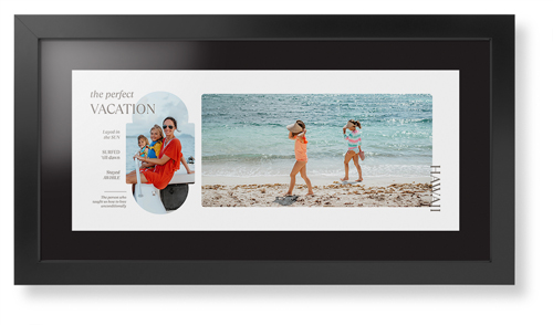 Travel Infographic Framed Print, Black, Contemporary, Black, Black, Single piece, 10x24, Gray, ash