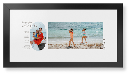 Travel Infographic Framed Print, Black, Contemporary, White, White, Single piece, 10x24, Gray, ash