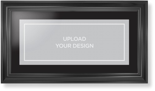 Upload Your Own Design Framed Print, Black, Classic, Black, Black, Single piece, 10x24, Multicolor, multi