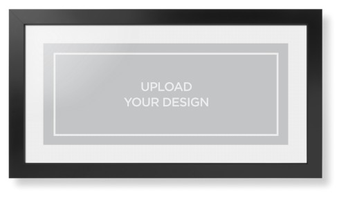 Upload Your Own Design Framed Print, Black, Contemporary, None, White, Single piece, 10x24, Multicolor, multi
