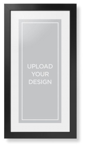 Upload Your Own Design Portrait Framed Print, Black, Contemporary, None, White, Single piece, 10x24, Multicolor, multi