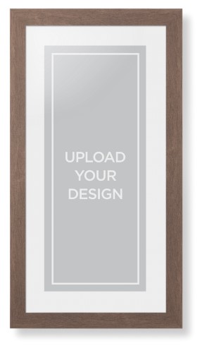 Upload Your Own Design Portrait Framed Print, Walnut, Contemporary, None, White, Single piece, 10x24, Multicolor, multi