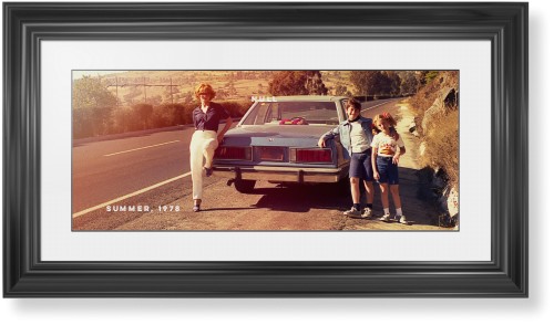 Gallery Panoramic Framed Print, Black, Classic, Black, White, Single piece, 10x24, Multicolor, multi