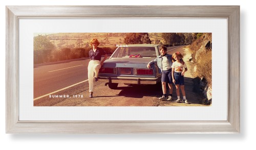 Gallery Panoramic Framed Print, Metallic, Modern, None, White, Single piece, 10x24, Multicolor