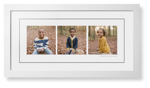 Panoramic Gallery of Three Framed Print, White, Contemporary, Black, White, Single piece, 10x24, Multicolor