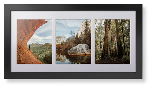 Triple Landscape Deluxe Mat Framed Print, Wall Art