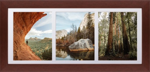 Offset Rectangle Landscape Deluxe Mat Framed Print