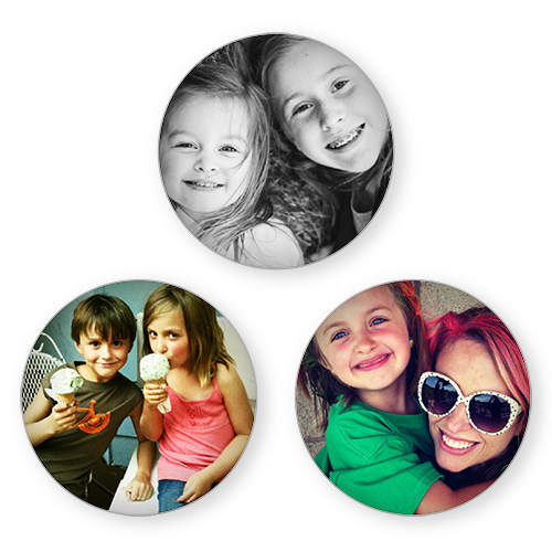 Photo Gallery Set of 3 Glass Magnets, Set of 3 Glass, Multicolor