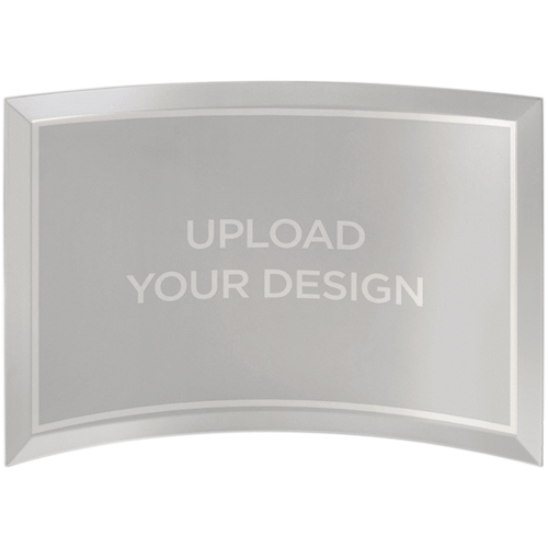 Upload Your Own Design Curved Glass Print, 7x10, Curved, Multicolor