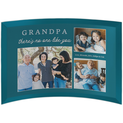No One Like You Curved Glass Print, 7x10, Curved, Blue
